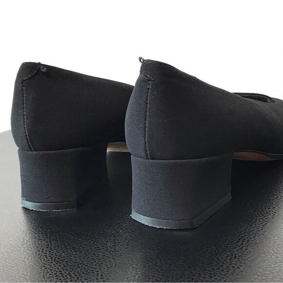 Sesto Meucci Italian Made Leather Sole Square Toe Low Block Heel Pump Blue 8.5 - Picture 9 of 16